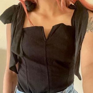 glam tie strap bodysuit from free people